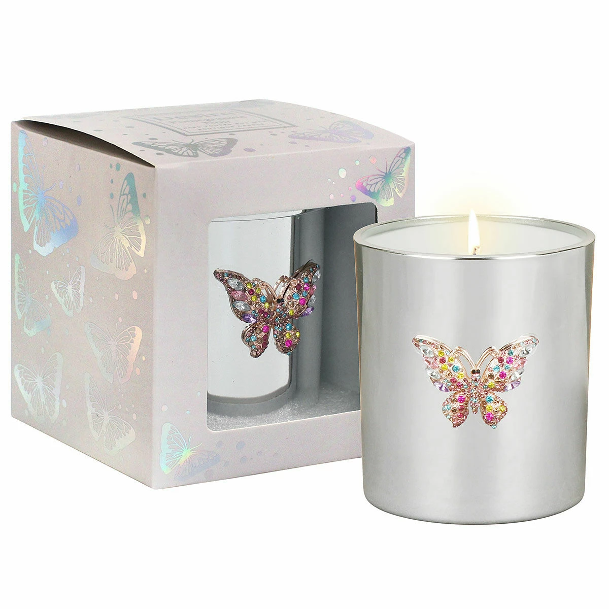 Desire Silver Butterfly Pomegranate Noir Soy Wax Candle | New In 4 Desire Silver Butterfly Pomegranate Noir Soy Wax Candle | New In - Image 2
