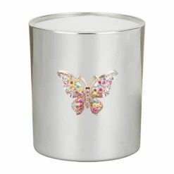 Desire Silver Butterfly Pomegranate Noir Soy Wax Candle | New In 12 Desire Silver Butterfly Pomegranate Noir Soy Wax Candle | New In -Campus Gifts Sales lesser pavey lp49695 silver butterfly pomegranate noir candle 4