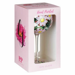 Lynsey Johnstone Hand Painted Daisies & Dragonflies Gin Glass - New In -Campus Gifts Sales lesser pavey lp49747 lynsey johnstone daisies dragonflies gin glass 3