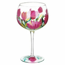 Lynsey Johnstone Hand Painted Pink Tulips Gin Glass - New In 8 Lynsey Johnstone Hand Painted Pink Tulips Gin Glass - New In -Campus Gifts Sales lesser pavey lp49748 lynsey johnstone pink tulips gin glass 2