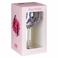 Lynsey Johnstone Hand Painted Bees & Lavender Gin Glass - Unique New In Gift -Campus Gifts Sales lesser pavey lp49753 lynsey johnstone bees lavender gin glass 3