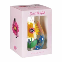 Lynsey Johnstone Hand Painted Sunflowers & Blue Wildflowers Posy Vase - New In -Campus Gifts Sales lesser pavey lp49754 lynsey johnstone sunflowers blue wildflowers posy vase 3