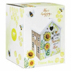 Bee Happy Tissue Box - Stylish & Functional Home Accessory -Campus Gifts Sales lesser pavey lp49798 bee happy tissue box 4