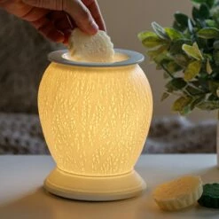 Desire Bulbous Woodland Aroma Ceramic Lamp Wax Melt Warmer - Elegant Home Fragrance Solution