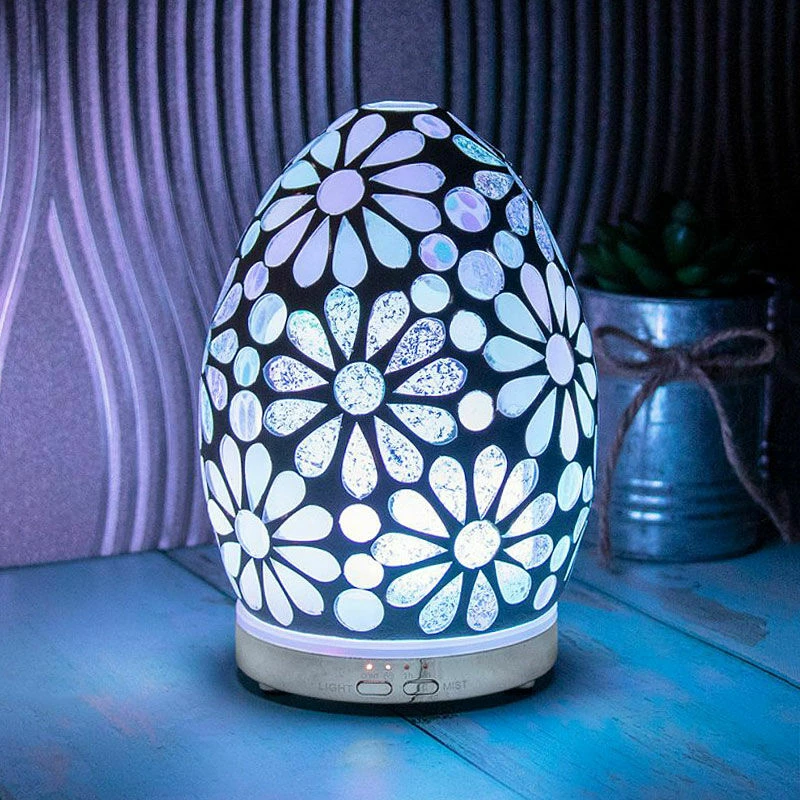 Desire White Flower Egg Colour Changing Aroma Humidifier | New In 3 Desire White Flower Egg Colour Changing Aroma Humidifier | New In