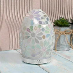 Desire White Flower Egg Colour Changing Aroma Humidifier | New In 8 Desire White Flower Egg Colour Changing Aroma Humidifier | New In -Campus Gifts Sales lesser and pavey lp47500 desire white flower humidifier lifestyle 2