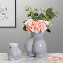 Desire Grey Body Derriere Vase | Elegant Ornament & Trinket -Campus Gifts Sales lesser and pavey lp48106 grey derriere vase lifestyle 2