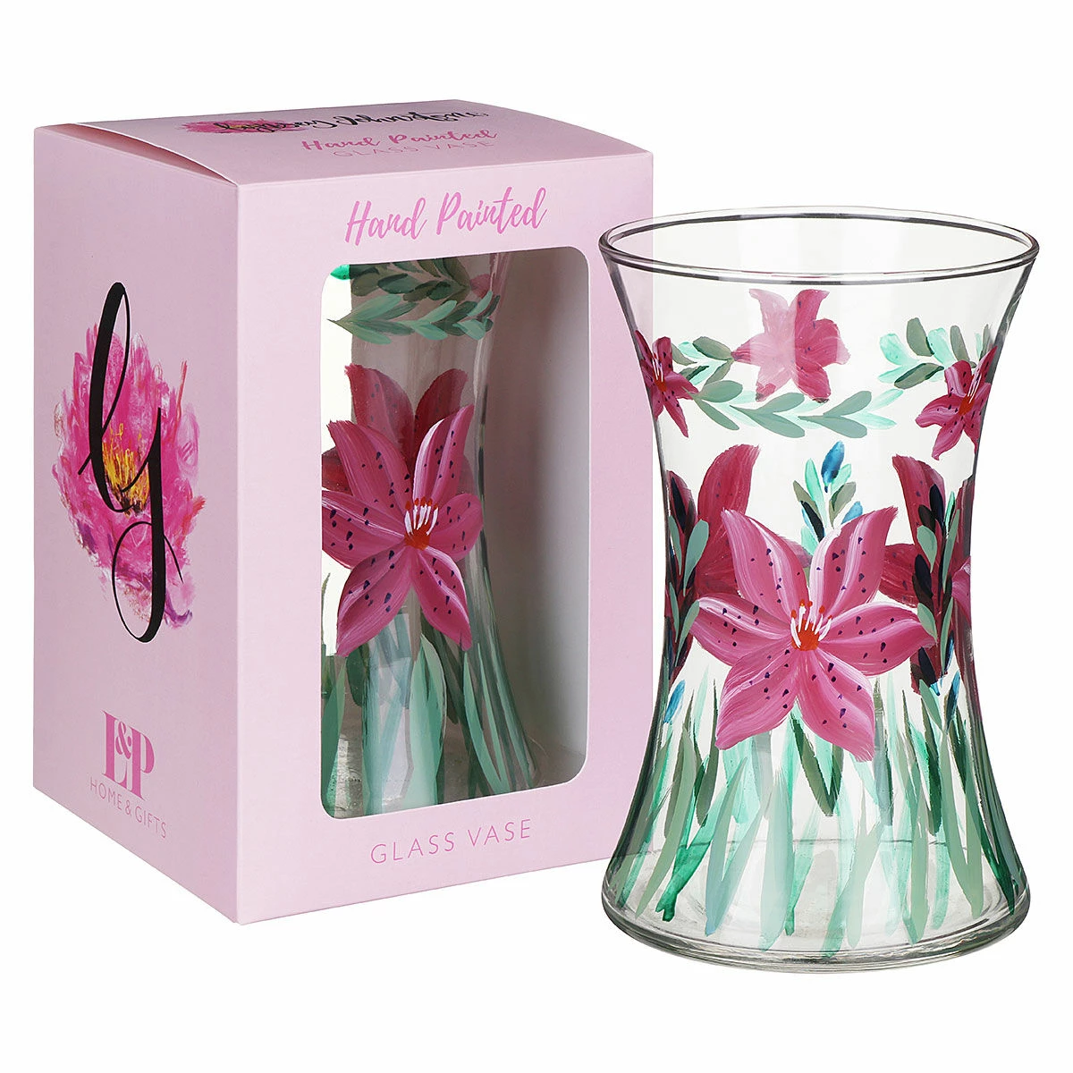 Lynsey Johnstone Hand Painted Lily Hourglass Vase - Unique Ornament & Trinket 3 Lynsey Johnstone Hand Painted Lily Hourglass Vase - Unique Ornament & Trinket