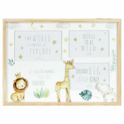 Little Moments Safari Triple Collage Wooden Photo Frame - New In