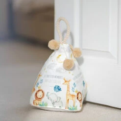 Little Moments Safari Fabric Doorstop - Stylish & Durable Home Decor -Campus Gifts Sales lesser and pavey lp49354 little moments safari fabric doorstop lifestyle2