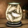 Desire Bulbous Satin Feather Aroma Lamp Wax Melt Warmer | Elegant Home Fragrance Solution