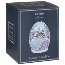 Desire Blue Flower Mosaic Egg Colour Changing Aroma Humidifier | New In -Campus Gifts Sales lesser and pavey lp47497 desire blue flower humidifier 2