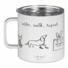 Kate Spade New York Dog Party Stainless Steel Travel Coffee Mug With Handle - Stylish & Durable