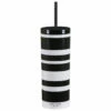 Kate Spade New York Sarah Stripe Acrylic Tumbler With Straw - Stylish Travel Mug -Campus Gifts Sales lifeguard press 223230 kate spade tumbler with straw 1
