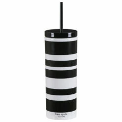 Kate Spade New York Sarah Stripe Acrylic Tumbler With Straw - Stylish Travel Mug