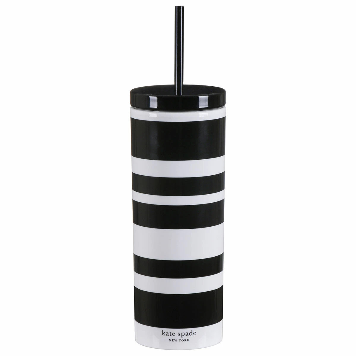 Kate Spade New York Sarah Stripe Acrylic Tumbler With Straw - Stylish Travel Mug 3 Kate Spade New York Sarah Stripe Acrylic Tumbler With Straw - Stylish Travel Mug