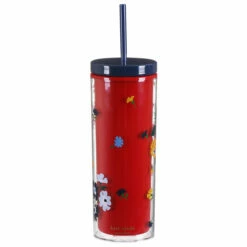 Kate Spade New York Bouquet Toss Acrylic Tumbler With Straw - Stylish Travel Mug