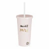 Kate Spade New York Blush Miss To Mrs Bridal Acrylic Tumbler With Straw - Elegant Travel Mug -Campus Gifts Sales lifeguard press 230930 kate spade blush miss to mrs bridal acrylic tumbler 1 2
