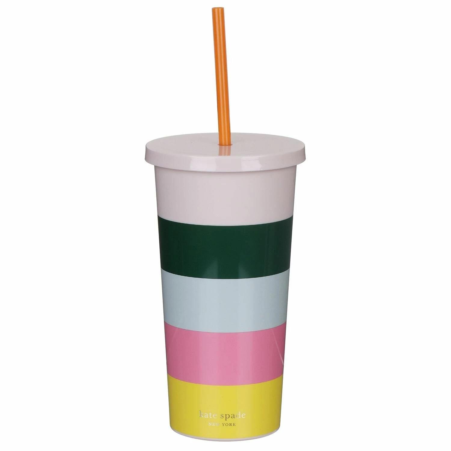 Kate Spade New York Stripe Tumbler With Straw | Stylish Water Bottle for Everyday Use 3 Kate Spade New York Stripe Tumbler With Straw | Stylish Water Bottle for Everyday Use