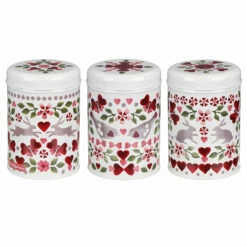 Emma Bridgewater Lovebirds Set Of Three Round Caddies | New In Home Decor