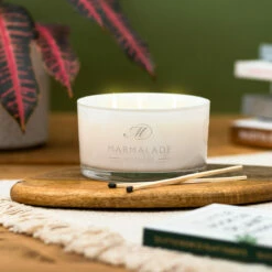 Marmalade Of London Prosecco & Juniper 400g 3 Wick Glass Soy Candle | New In -Campus Gifts Sales marmalade 400g 3 wick glass candle lifestyle 1 3