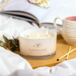 Marmalade Of London Pink Pepper & Plum 400g 3 Wick Glass Soy Candle | New In 11 Marmalade Of London Pink Pepper & Plum 400g 3 Wick Glass Soy Candle | New In -Campus Gifts Sales marmalade 400g 3 wick glass candle lifestyle 2 2