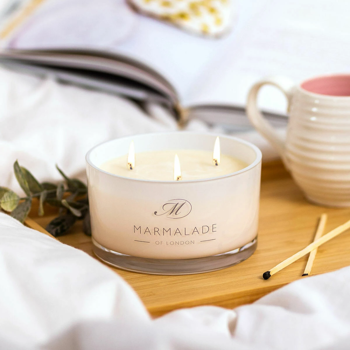 Marmalade Of London Pink Pepper & Plum 400g 3 Wick Glass Soy Candle | New In 4 Marmalade Of London Pink Pepper & Plum 400g 3 Wick Glass Soy Candle | New In - Image 2