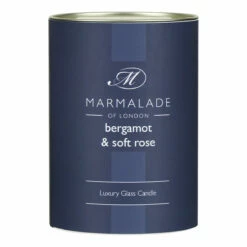 Marmalade Of London Bergamot & Soft Rose 230g Luxury Glass Soy Candle - New In -Campus Gifts Sales marmalade of london 11715 bergamot soft rose 230g luxury glass candle 4