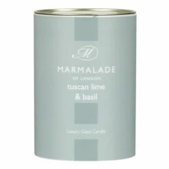 Marmalade Of London Tuscan Lime & Basil 230g Luxury Glass Soy Candle | New In -Campus Gifts Sales marmalade of london 12170 tuscan lime basil 230g luxury glass candle 4
