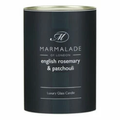 Marmalade Of London English Rosemary & Patchouli 230g Luxury Glass Soy Candle | New In -Campus Gifts Sales marmalade of london 12811 english rosemary patchouli 230g luxury glass candle 4