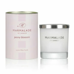 Marmalade Of London Peony Blossom 230g Luxury Glass Soy Candle | New In
