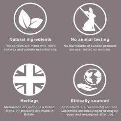 Marmalade Of London Cashmere & Cocoa 230g Luxury Glass Soy Candle - New In -Campus Gifts Sales marmalade of london key facts 23