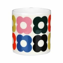 Orla Kiely Spot Flower Fun Large Mug - Stylish & Spacious Ceramic Mug for Tea & Coffee -Campus Gifts Sales mclaggan orla kiely msqok161 spot flower fun large mug 29 copy 1