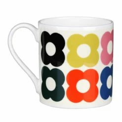 Orla Kiely Spot Flower Fun Large Mug - Stylish & Spacious Ceramic Mug for Tea & Coffee -Campus Gifts Sales mclaggan orla kiely msqok161 spot flower fun large mug 30 copy 1