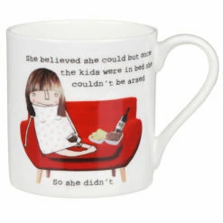 Rosie Made A Thing Kids In Bed Mug - Fun & Quirky Ceramic Coffee Cup