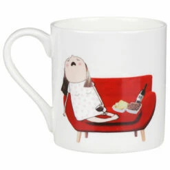 Rosie Made A Thing Kids In Bed Mug - Fun & Quirky Ceramic Coffee Cup -Campus Gifts Sales mclaggan rosie made a thing qrh03 kids in bed mug 02