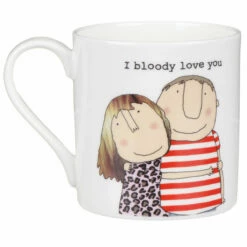 Rosie Made A Thing I Bloody Love You Mug - Unique & Funny Ceramic Coffee Mug -Campus Gifts Sales mclaggan rosie made a thing qrh23 i bloody love you mug 02