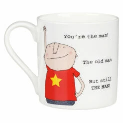 Rosie Made A Thing You're The Man Mug - Funny & Unique Ceramic Coffee Cup -Campus Gifts Sales mclaggan rosie made a thing qrh34 youre the man mug 02