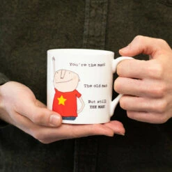 Rosie Made A Thing You're The Man Mug - Funny & Unique Ceramic Coffee Cup -Campus Gifts Sales mclaggan rosie made a thing qrh34 youre the man mug lifestyle 01