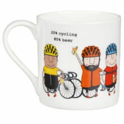 Rosie Made A Thing Cycling/Beer Mug - Durable & Stylish Mug for Cyclists & Beer Lovers -Campus Gifts Sales mclaggan rosie made a thing qrh46 cycling beer mug 02