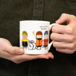 Rosie Made A Thing Cycling/Beer Mug - Durable & Stylish Mug for Cyclists & Beer Lovers -Campus Gifts Sales mclaggan rosie made a thing qrh46 cycling beer mug lifestyle 01