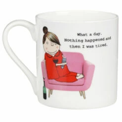 Rosie Made A Thing 'What A Day' Funny Ceramic Mug - Perfect Gift for Tea & Coffee Lovers 10 Rosie Made A Thing 'What A Day' Funny Ceramic Mug - Perfect Gift for Tea & Coffee Lovers -Campus Gifts Sales mclaggan rosie made a thing qrh50 what a day nothing happened mug 02