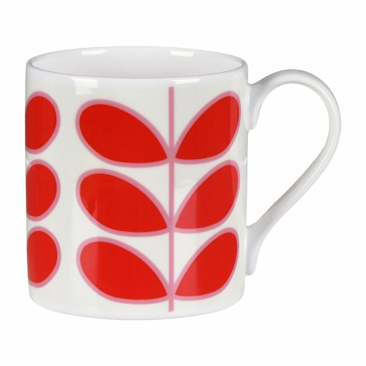 Orla Kiely Linear Stem Red Large Mug - Stylish & Durable Ceramic Mug 3 Orla Kiely Linear Stem Red Large Mug - Stylish & Durable Ceramic Mug
