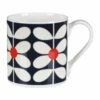 Orla Kiely 60’s Stem Navy Large Mug - Retro Design Ceramic Coffee Cup