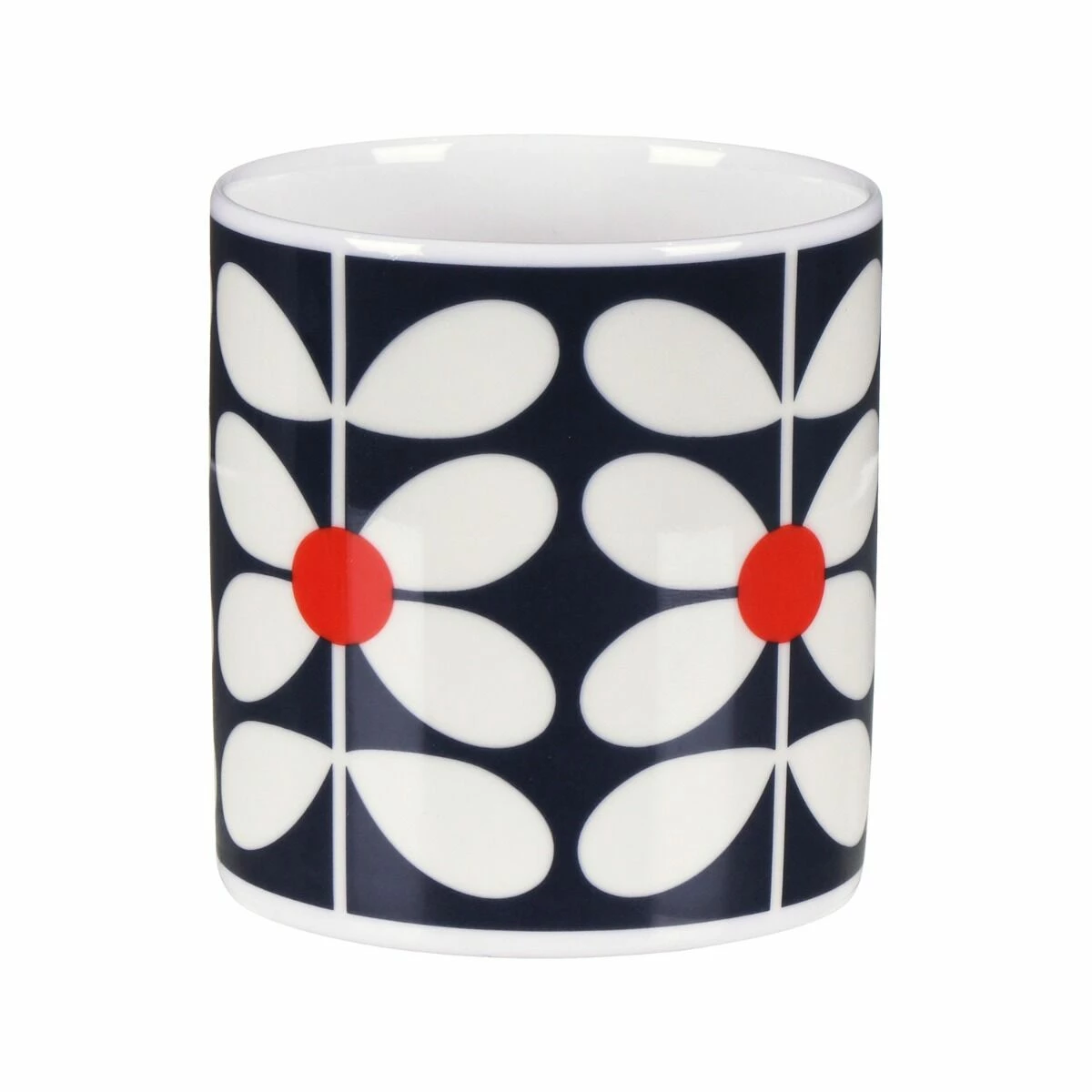 Orla Kiely 60’s Stem Navy Large Mug - Retro Design Ceramic Coffee Cup 4 Orla Kiely 60’s Stem Navy Large Mug - Retro Design Ceramic Coffee Cup - Image 2