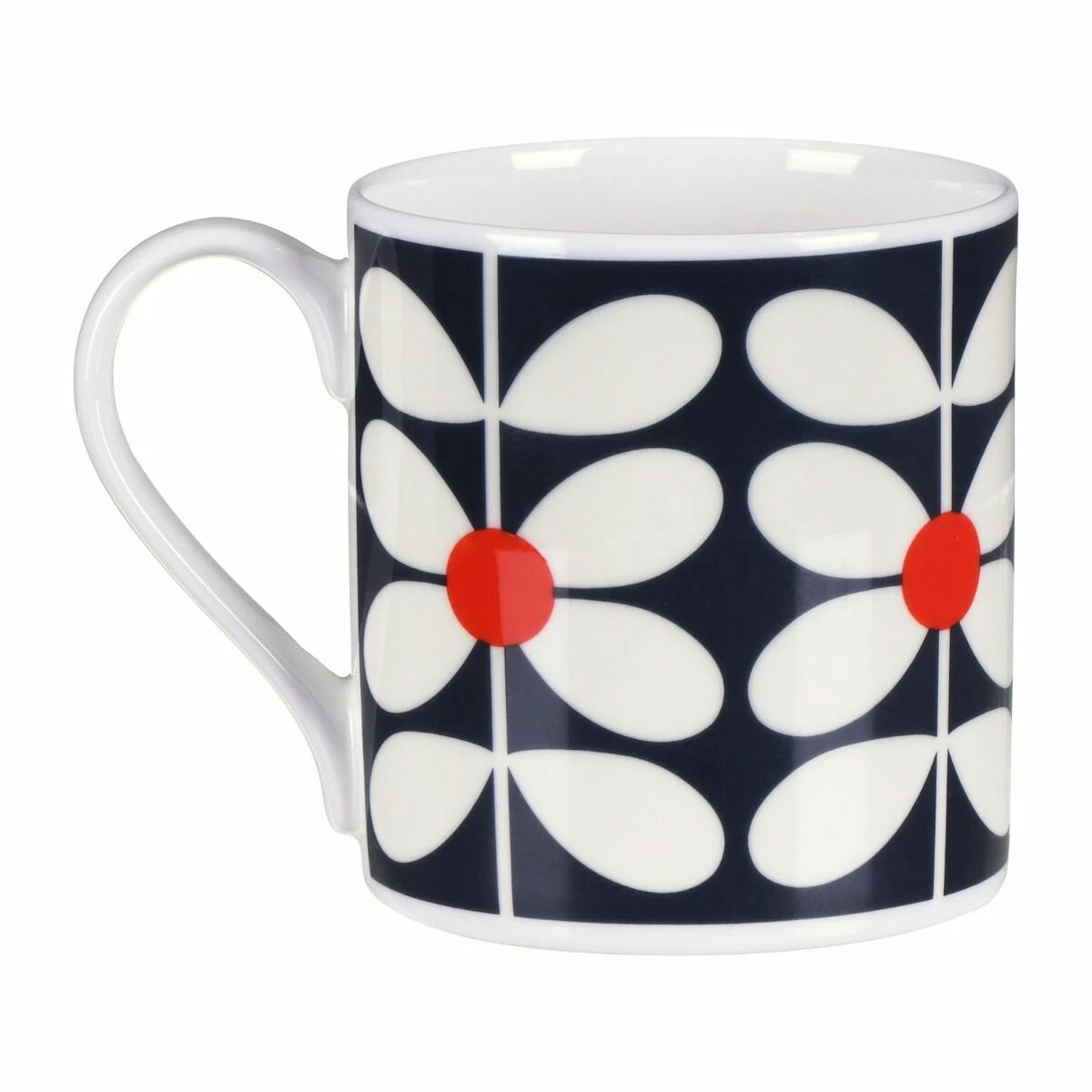 Orla Kiely 60’s Stem Navy Large Mug - Retro Design Ceramic Coffee Cup 5 Orla Kiely 60’s Stem Navy Large Mug - Retro Design Ceramic Coffee Cup - Image 3