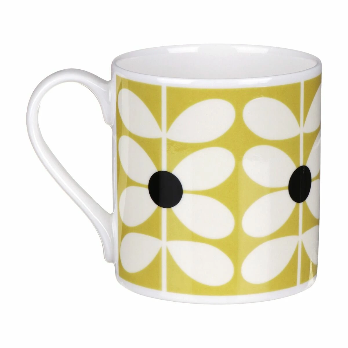 Orla Kiely 60’s Stem Ochre Large Mug - Vintage Style Ceramic Coffee Cup 5 Orla Kiely 60’s Stem Ochre Large Mug - Vintage Style Ceramic Coffee Cup - Image 3
