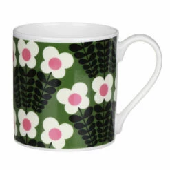 Orla Kiely Green Bunch of Stems Large Mug - Stylish & Functional Ceramic Cup