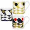 Orla Kiely Early Bird Set of 3 Large Mugs - Stylish & Functional -Campus Gifts Sales mclaggen smith bundle qok106 110 116 orla kiely early bird three large mugs