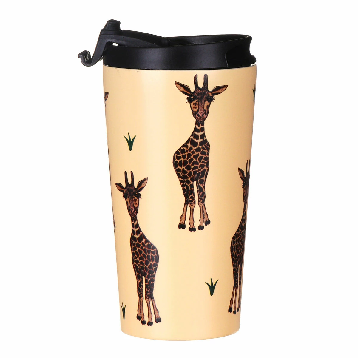 Eco Chic Beige Giraffe Stainless Steel Travel Coffee Cup - Insulated & Leak-Proof 3 Eco Chic Beige Giraffe Stainless Steel Travel Coffee Cup - Insulated & Leak-Proof - Image 2